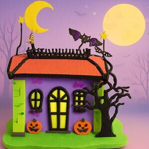 Moonlit Mischief: The Foam Glitter Haunted House by Crextology